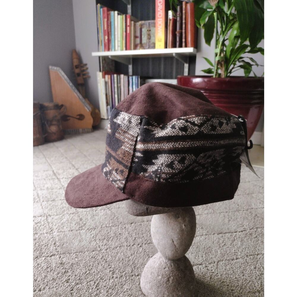 NWT Scala Multi-color Blanket Wool Cadet Cap Hat - Picture 2 of 7